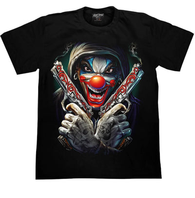 Skull Joker Gun T shirt - Apache Concept Store