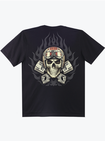 Rebel Rider Skull  T-shirt