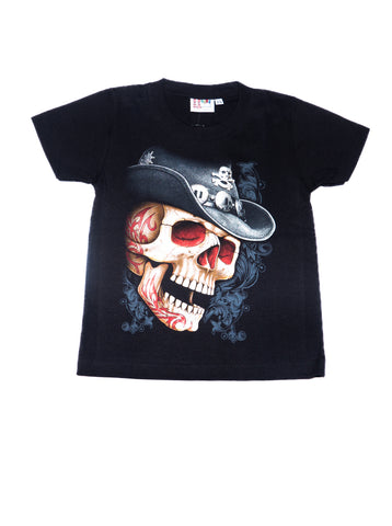 Kids Western Skull Face T shirt