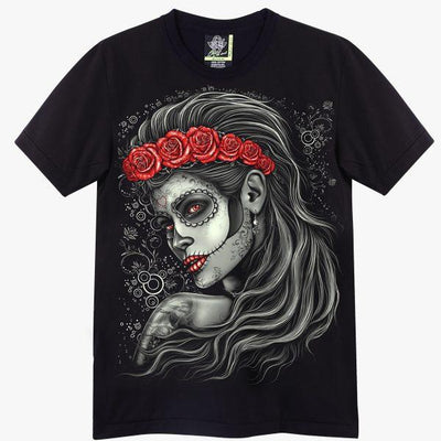 Catrina Headband Roses T-shirt - Apache Concept Store