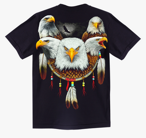 Eagles Feather Dream Catcher T-shirt - Apache Concept Store
