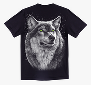 Black White Wolf T shirt - Apache Concept Store