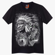 Native American Wolf T-shirt - Apache Concept Store