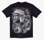 Native American Wolf T-shirt - Apache Concept Store