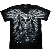 Skull Indian Motorcycle T-shirt - Apache Concept Store